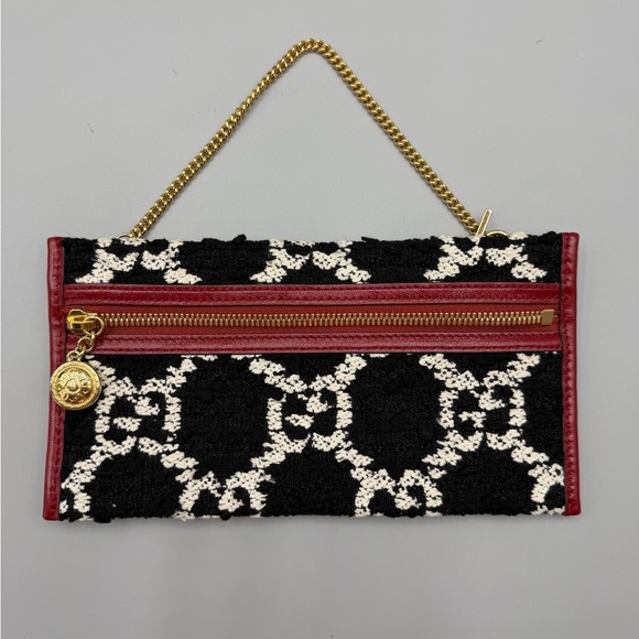 Gucci Raja Tweed Pochette with Gold Chain - Picture 2 of 12